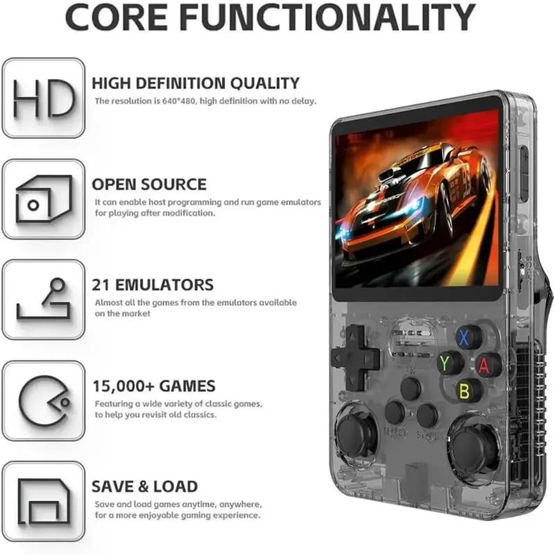 R36S Retro Video Handheld Game Console with 20000+ Built-In Games 21 Emulators 3000Mah Battery 32G+64G TF Card for Kids & Adults,Tiktokshopblackfriday,Best Christmas Gift