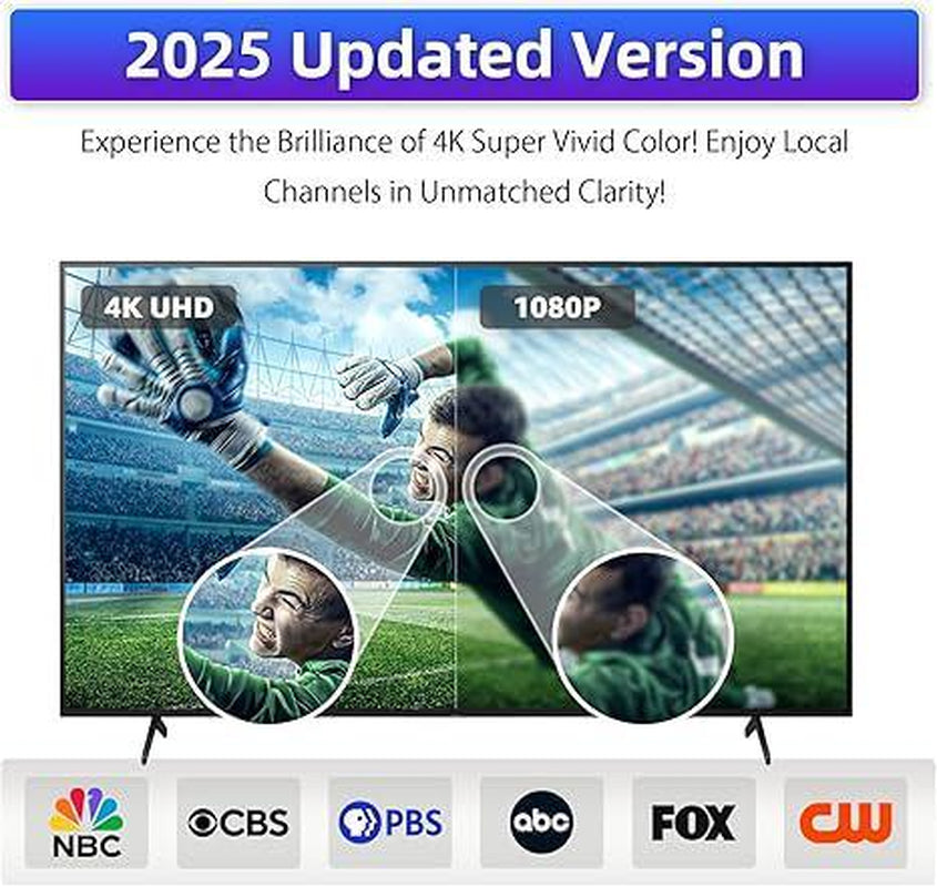 TV Antenna Digital HD 1080P 4K Ultra HD Indoor Long Range High-Quality Signal for Home Entertainment Full HD NBC ABC HSN HDMI
