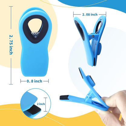 12 Pack Chip Clips, Magnetic Bag Clips with Airtight Seal for Chips, Bread, Snacks, Fridge Organizer Kitchen Storage Clips Multicolor